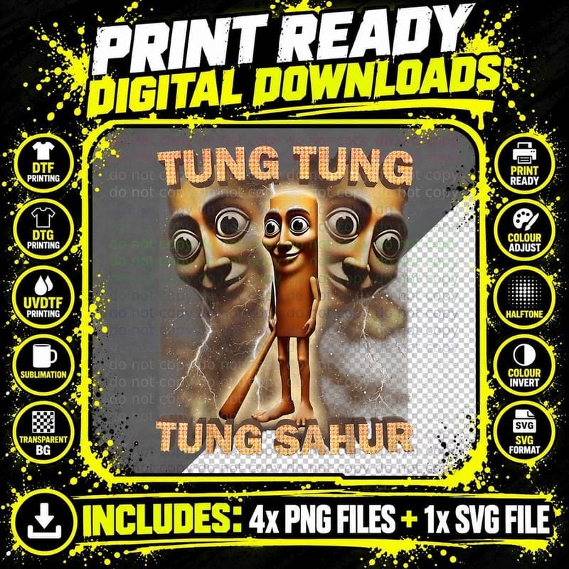 Brainrot Humor Gen Z, Funny, Nostalgia, Millennial Style Png SVG Digital Bundle