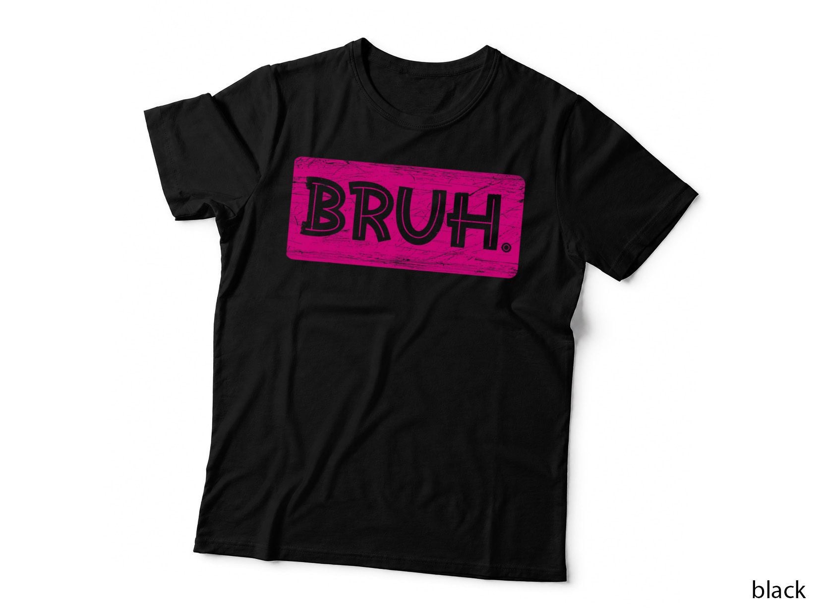 Bruh Funny Saying Meme Tee Bro Slang Boy Girls Teens Pink T-Shirt