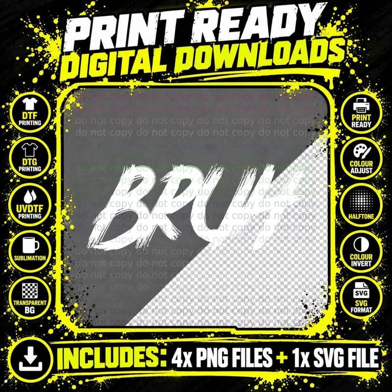 Bruh Popular Slang Quote Shirts for Teens Meme Shirt Png SVG Digital Bundle