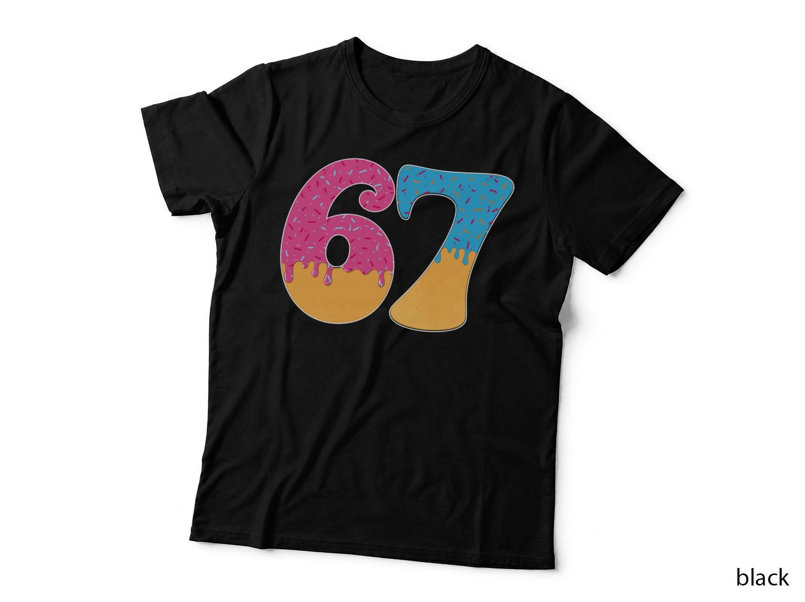 Colourful Six Seven Top, Funny 6 7 Joke Shirt, Popular Meme T-Shirt