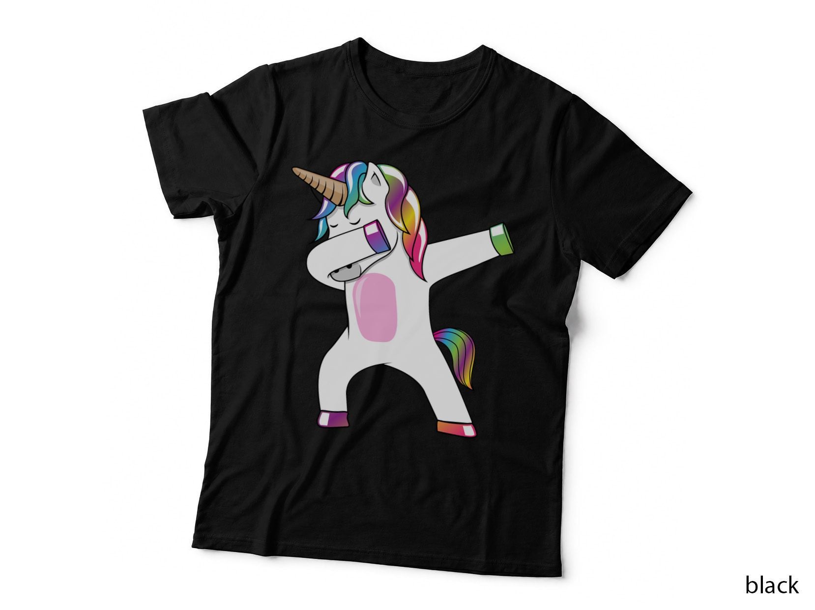 Dabbing Unicorn - Dab Dance Rainbow Unicorn, Men's, Funny, Party T-Shirt