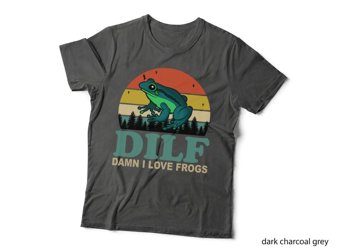 Dilf-Damn I Love Frogs Funny Saying Frog-Amphibian Lovers T-Shirt