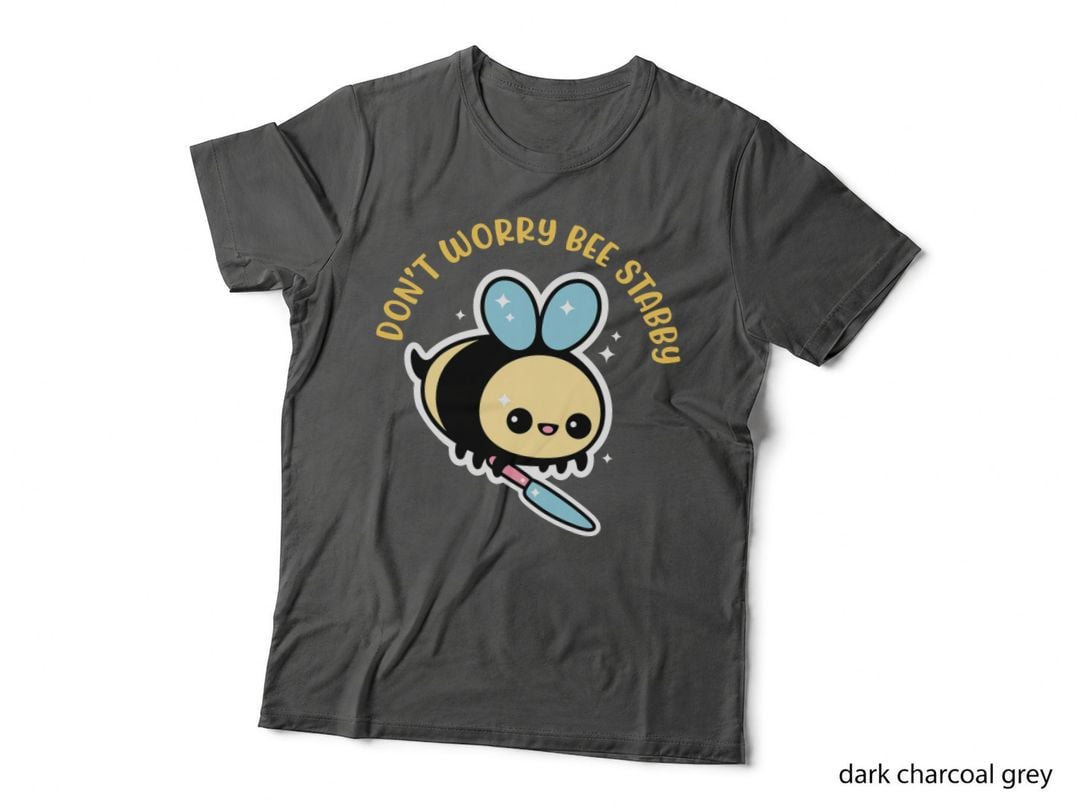Don't Worry Bee Happy Whisperer Funny Bee Knife Quote T-Shirt