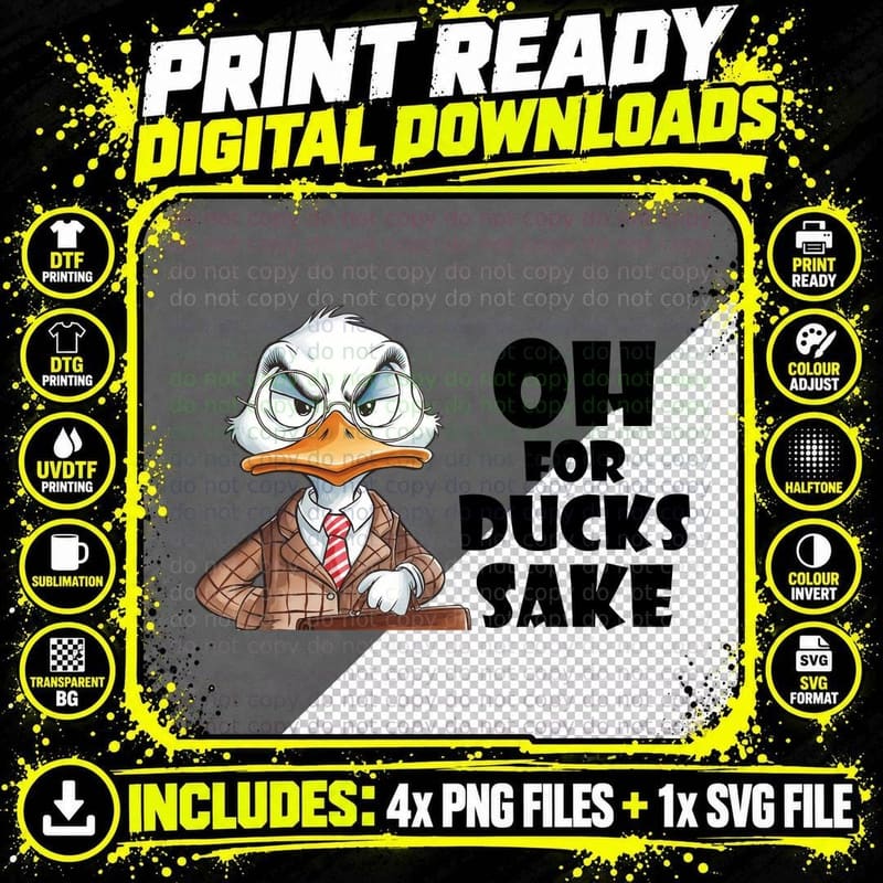 Duck Grumpy Office Professional T-Shirt Png SVG Digital Bundle