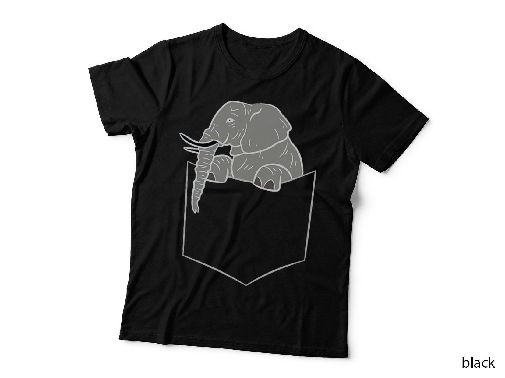 Elephant in a Pocket Funny Pocket Elephant, Humor Gift, Animal Lover T-Shirt