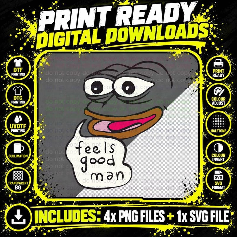 Feels Good Man Meme, Funny, Sarcastic, for Women Png SVG Digital Bundle