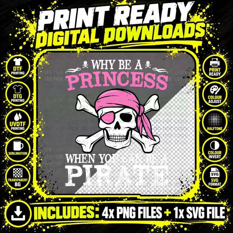 Funny Girl Gifts Why Be a Princess When You Can Be a Png SVG Digital Bundle