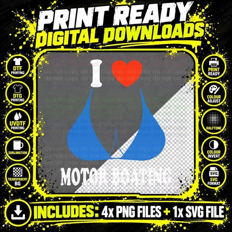 Funny I Love Motor Boating Inappropriate Boater Png SVG Digital Bundle