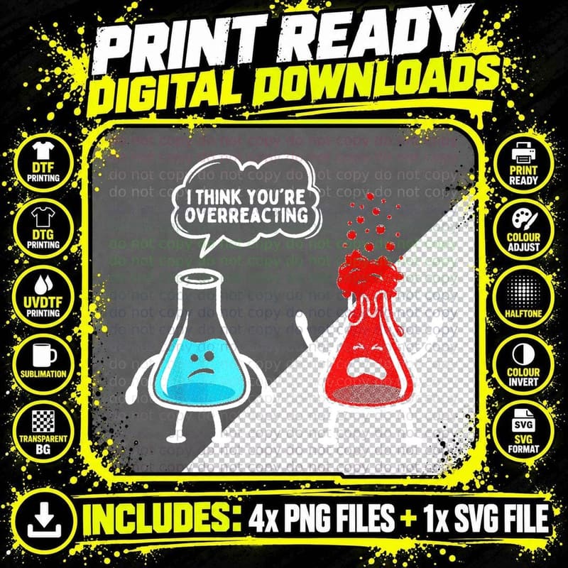 Funny Nerd Chemistry Tshirt, I Think You Are Png SVG Digital Bundle