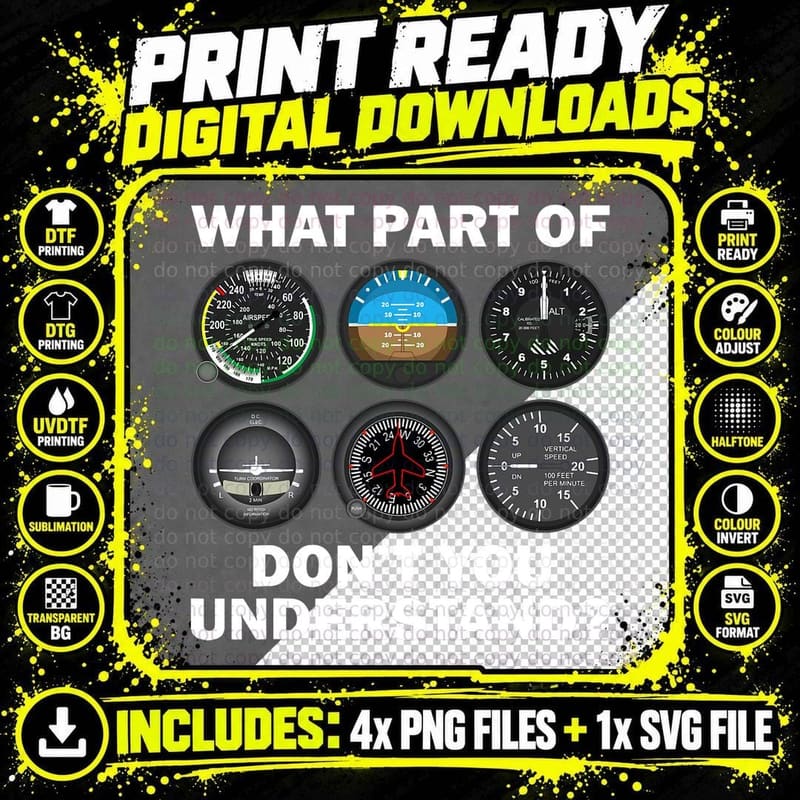 Funny Pilot Art Men Women Aviation Airline Pilot Png SVG Digital Bundle