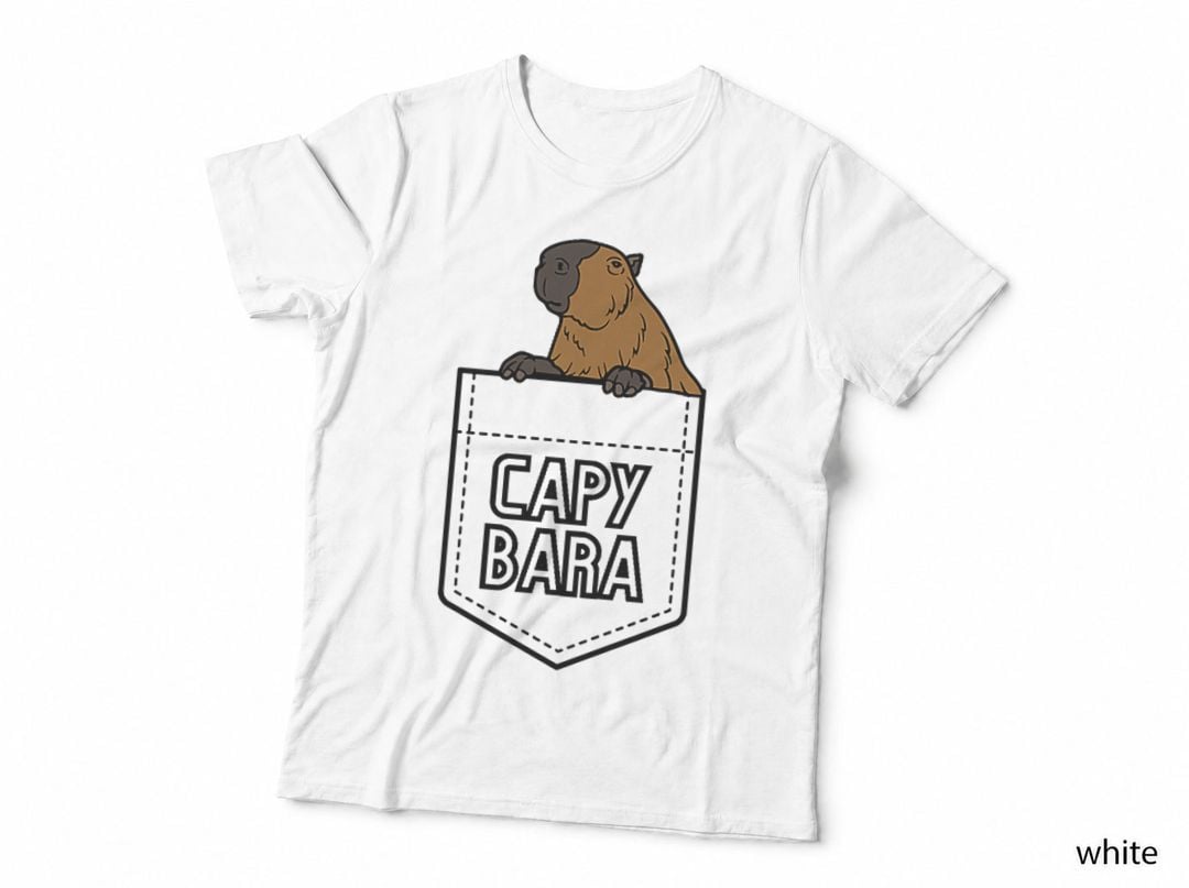 Funny Pocket Capybara Rodent Animal Lover Ok Pull up Capy T-Shirt