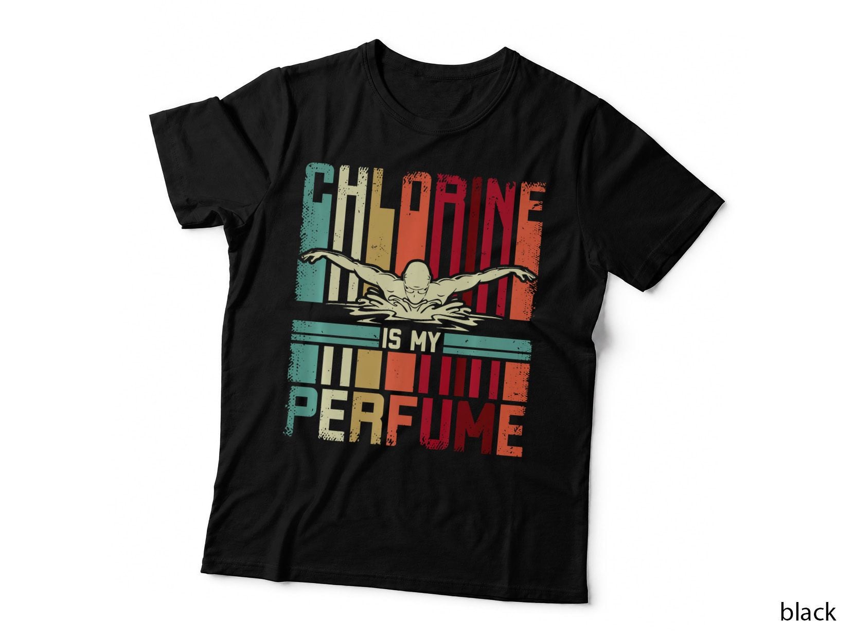 Funny Swimming Swimmer Chlorine Is My Perfume Swim Retro T-Shirt