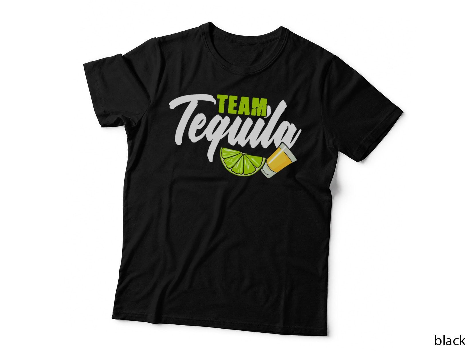 Funny Team Tequila with Green Lime Salt Group Costume T-Shirt