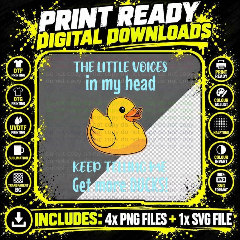 Get More Ducks Gift Rubber Duckie, Funny Rubber Ducky Png SVG Digital Bundle
