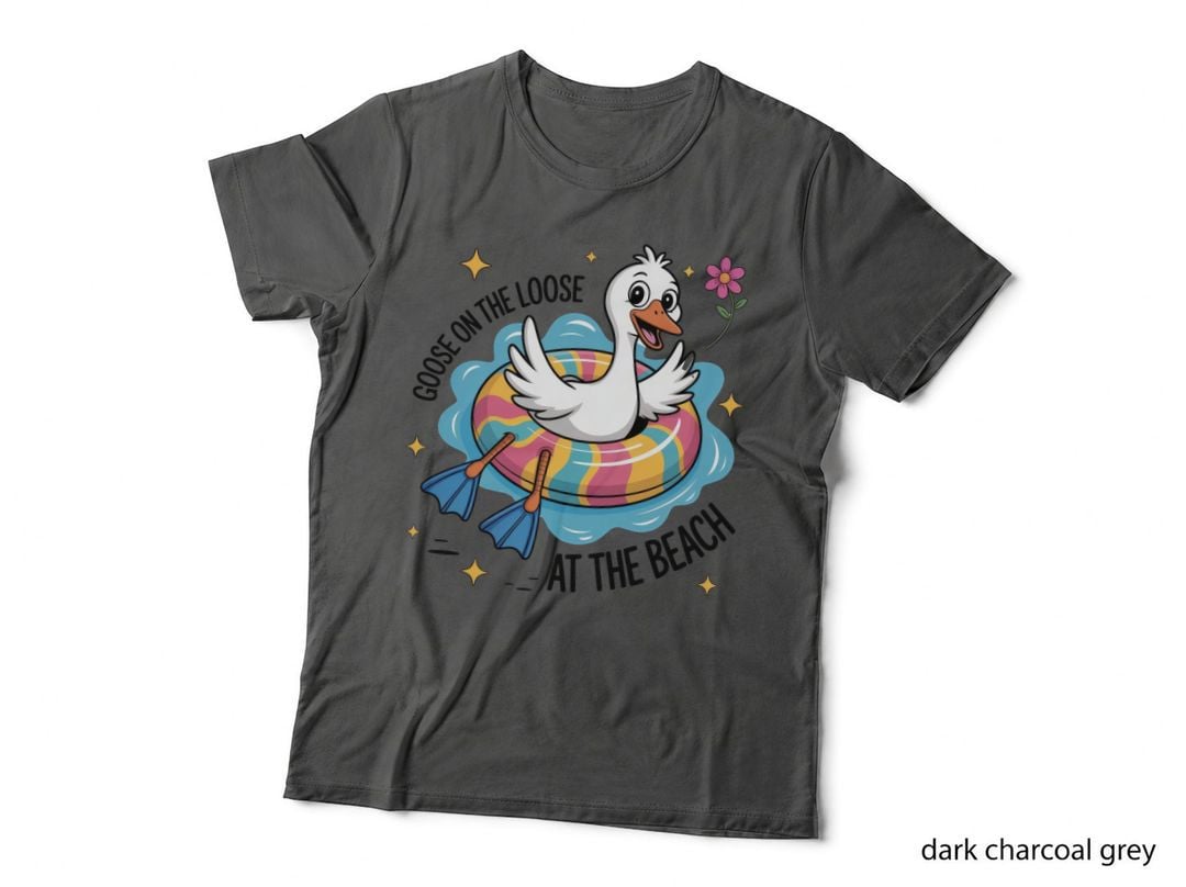 Goose on the Loose at the Beach Funny Goose T-Shirt