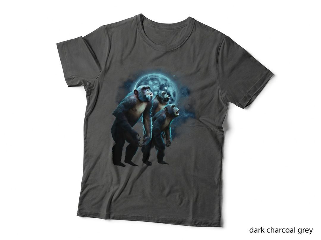 Howling at the Moon Shirt - Funny Chimpanzee Shirt - Chimp T-Shirt