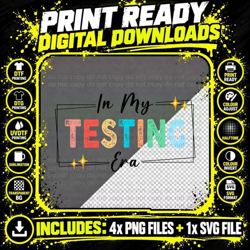 In My Testing Era T-Shirt, Testing Era Stars Graphic Tee Png SVG Digital Bundle