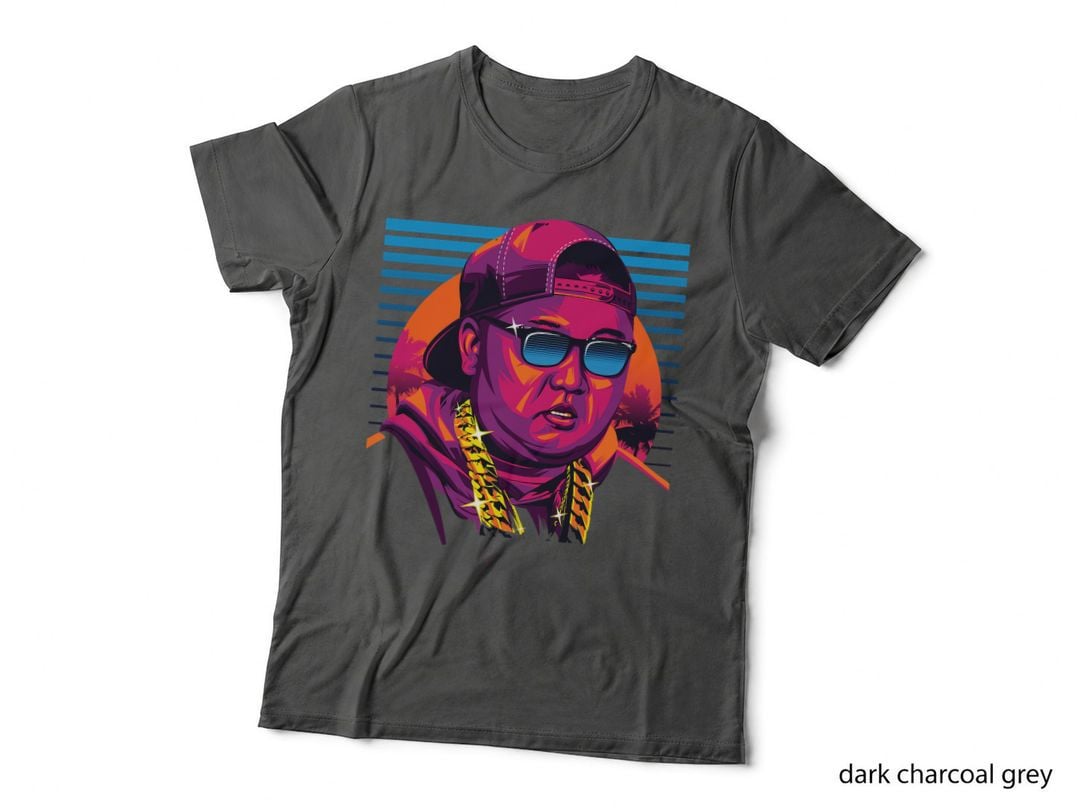 Kim Jong Un North Korea Funny Vintage Art, Political Humor, Satirical T-Shirt