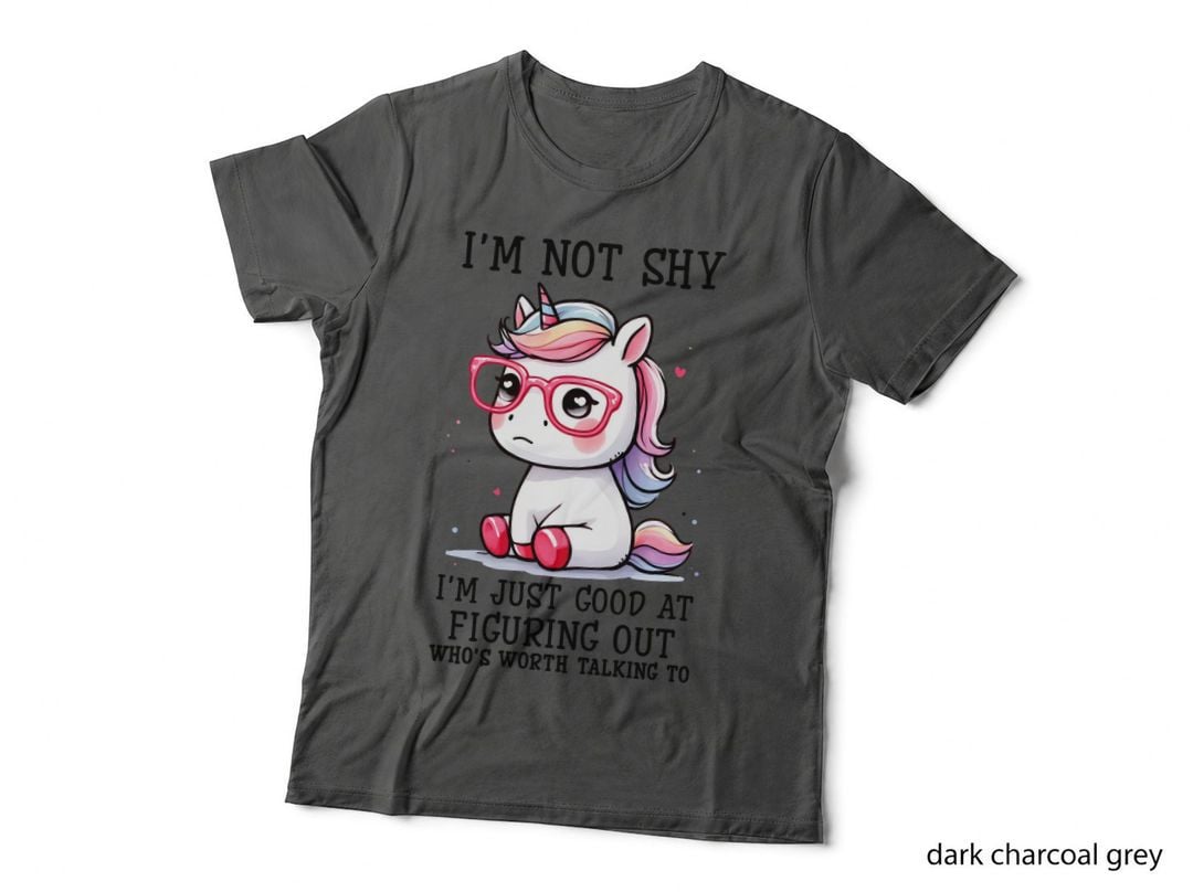 Sad Unicorn Pink Glasses T-Shirt, Funny Sarcastic Graphic Tee