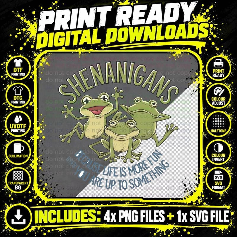 Shenanigans Because Life Is More Fun When You Are up to Png SVG Digital Bundle