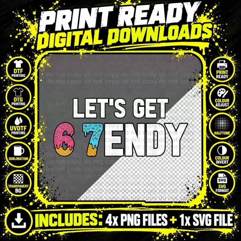 Six Seven Shirt, Pop Culture Meme, 90s Kids Apparel Png SVG Digital Bundle