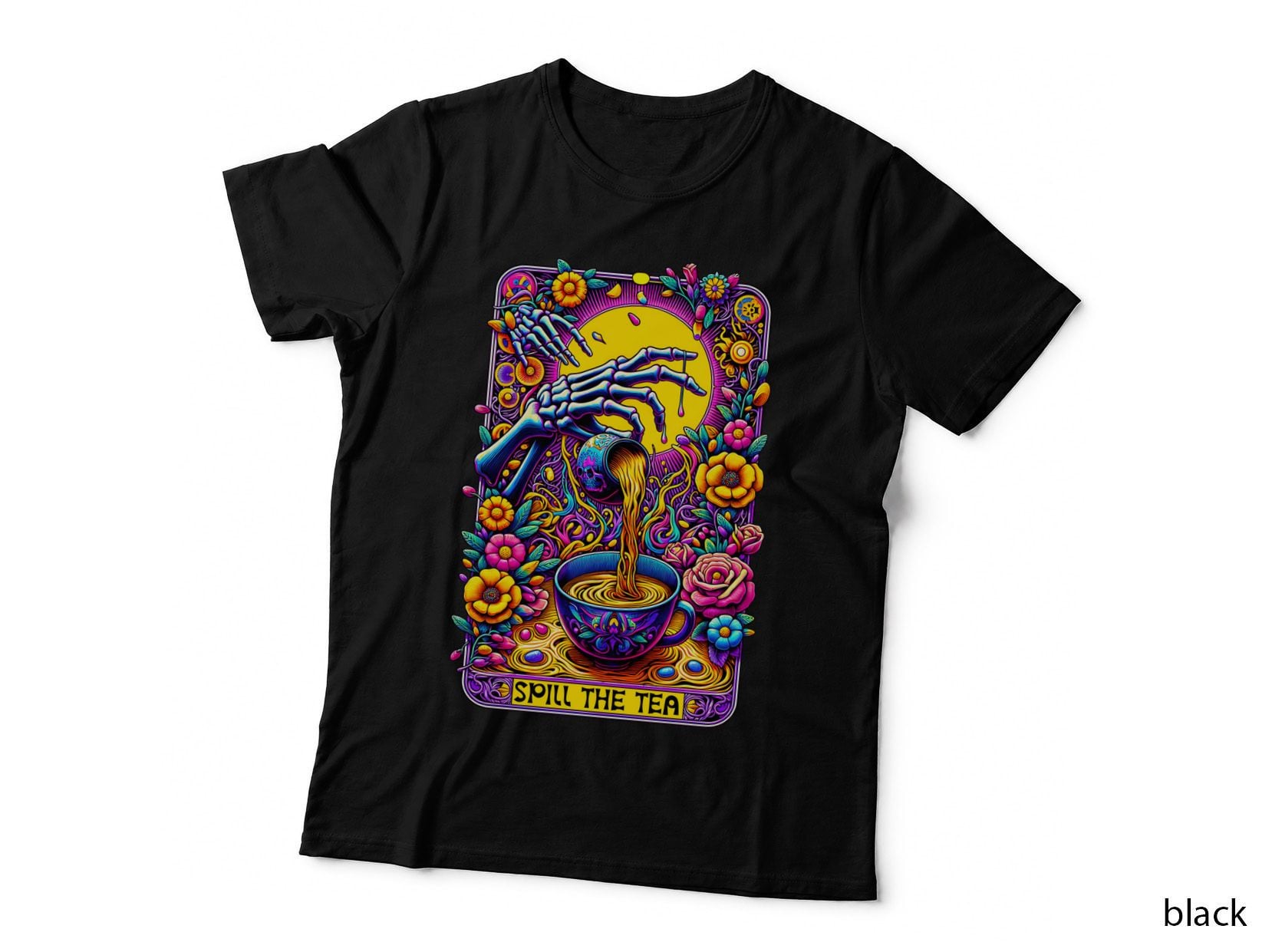 Spill the Tea T-Shirt, Funny Tarot Card Tee, Mystic Meme Shirt
