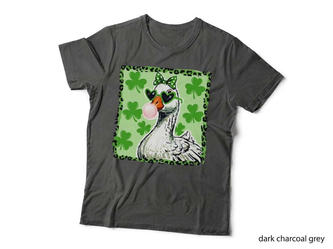 St. Patrick's Day Duck Blowing Bubble Funny Goose T-Shirt
