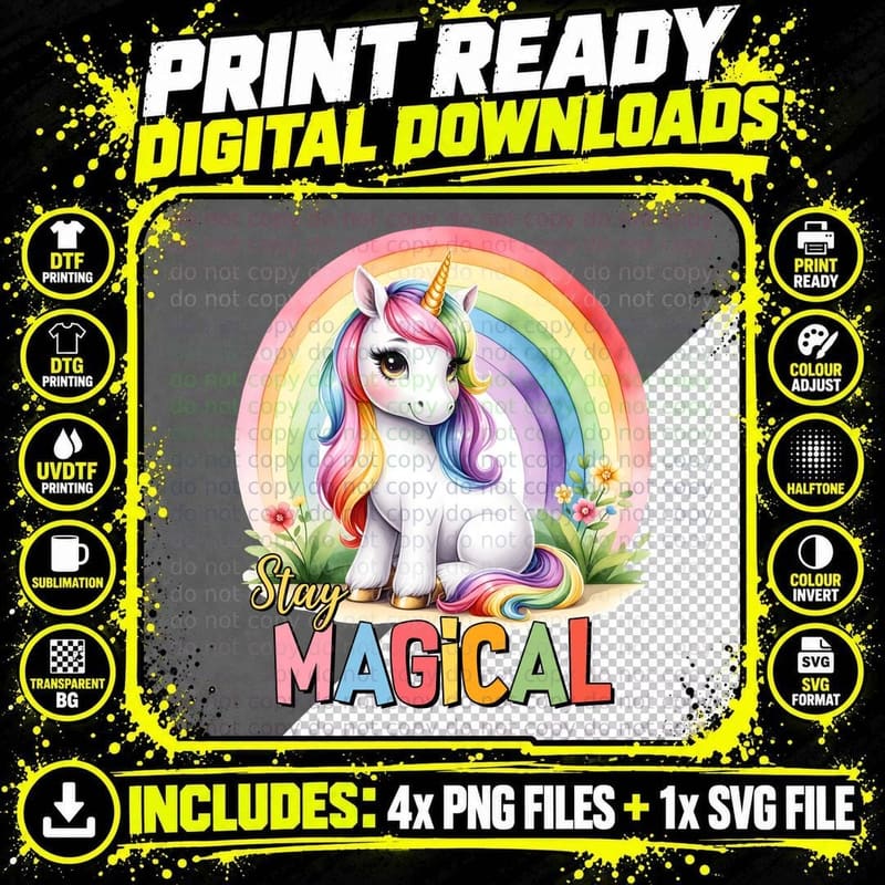 Stay Magical T-Shirt, Funny Sarcastic Tee Png SVG Digital Bundle