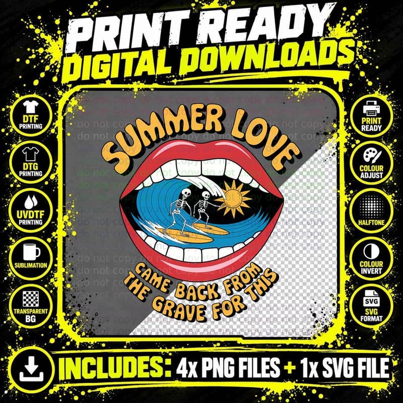Summer Love Came Back from the Grave for This T-Shirt Png SVG Digital Bundle