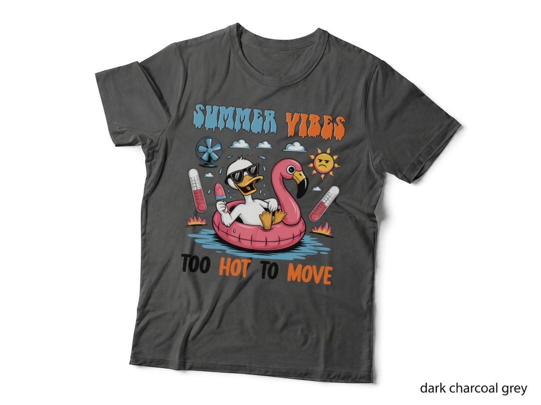 Summer Vibes Too Hot to Move Sarcastic Animal T-Shirt
