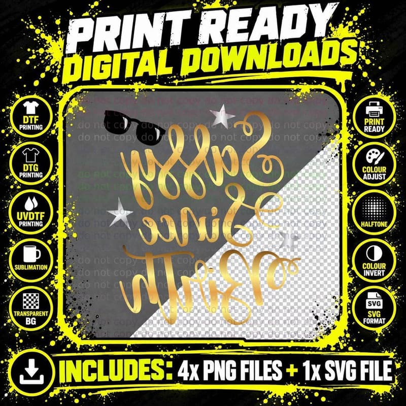 Sunny Shine Strips Funny Girl T-Shirt Png SVG Digital Bundle
