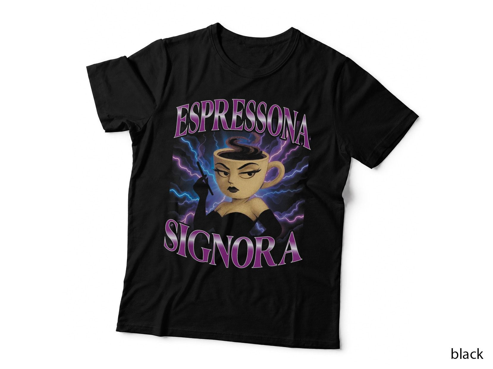 Surreal Italian Brainrot Meme Espressona Signora Funny T-Shirt
