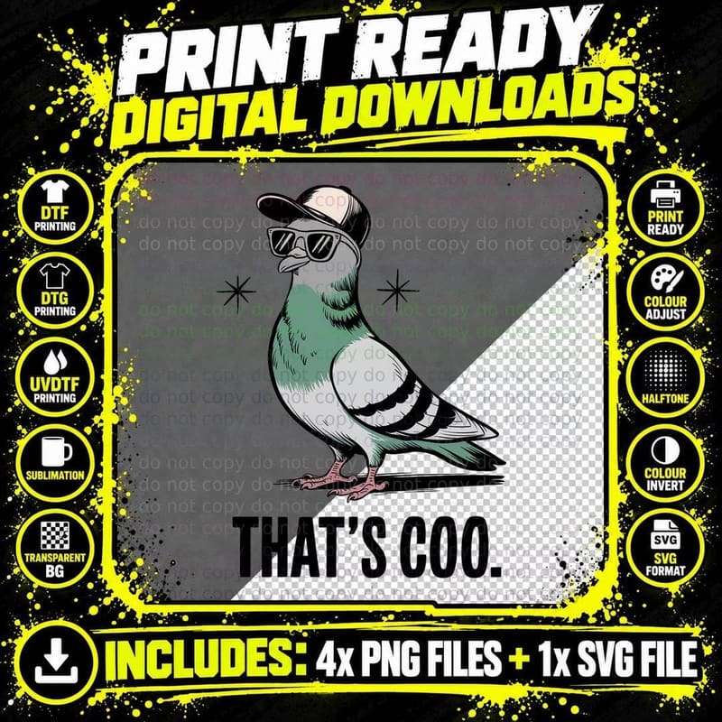 That's Coo. Sarcastic Animal T-Shirt Png SVG Digital Bundle