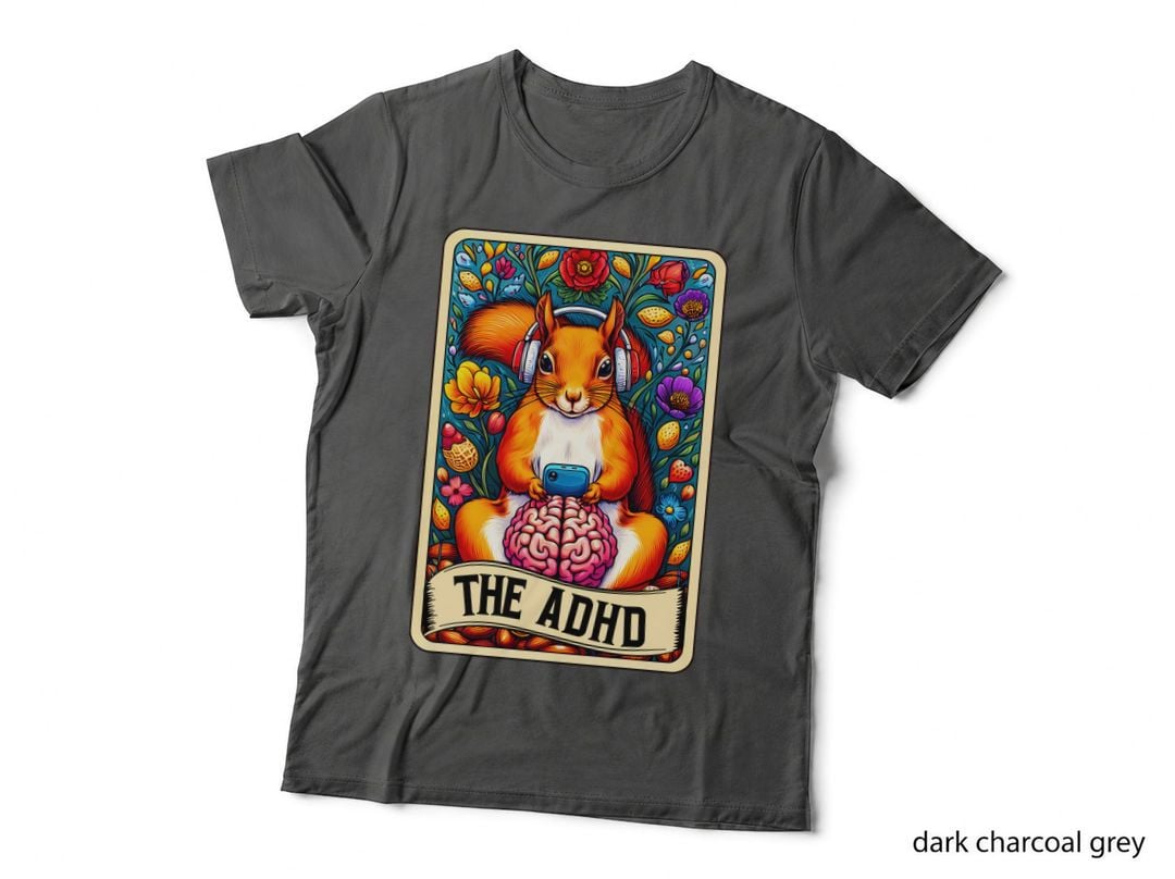 The ADHD T-Shirt, Funny Tarot Card Tee, Witchy Humor Shirt