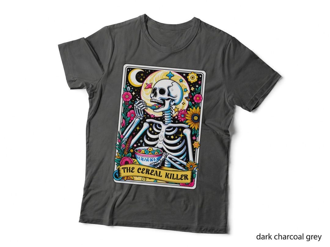 The Cereal Killer Design T-Shirt, Funny Tarot Card Tee, Funny Zodiac Shirt