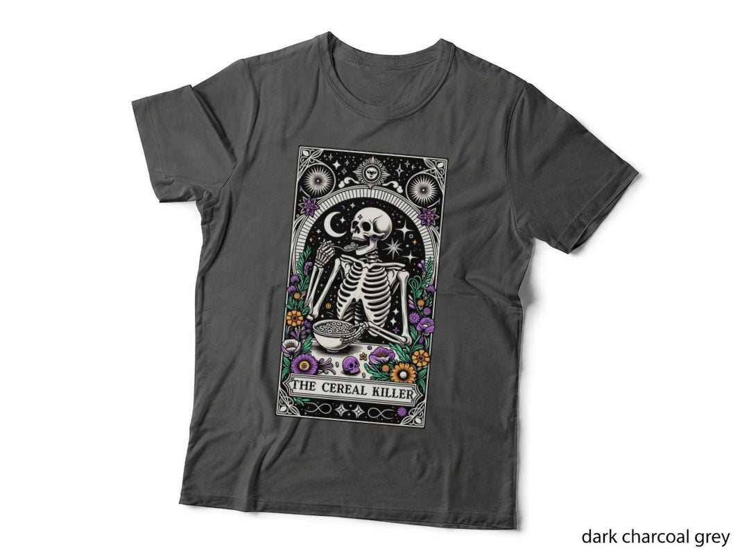 The Cereal Killer T-Shirt, Funny Tarot Card Tee, Witchy Humor Shirt