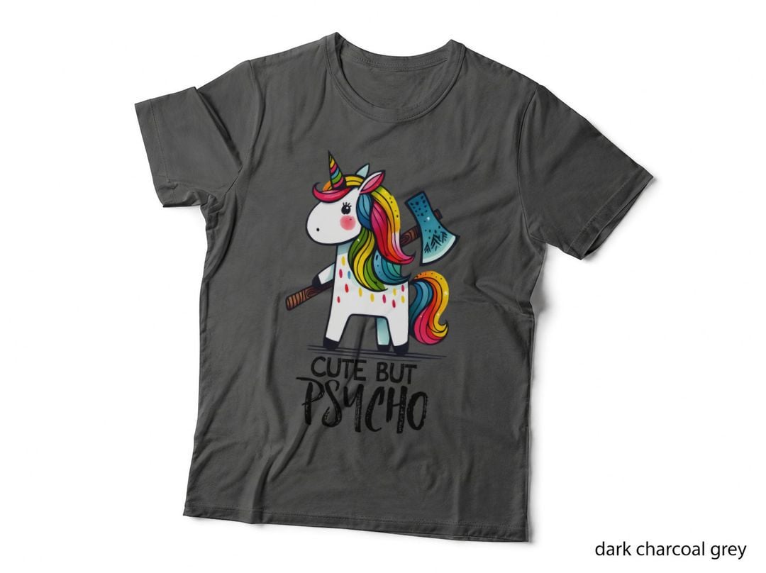 Unicorn Holding Axe Weapons T-Shirt, Funny Sarcastic Graphic Tee