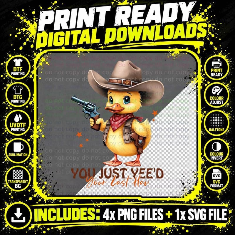 You Just Yee'd Your Last Haw Sarcastic Animal T-Shirt Png SVG Digital Bundle