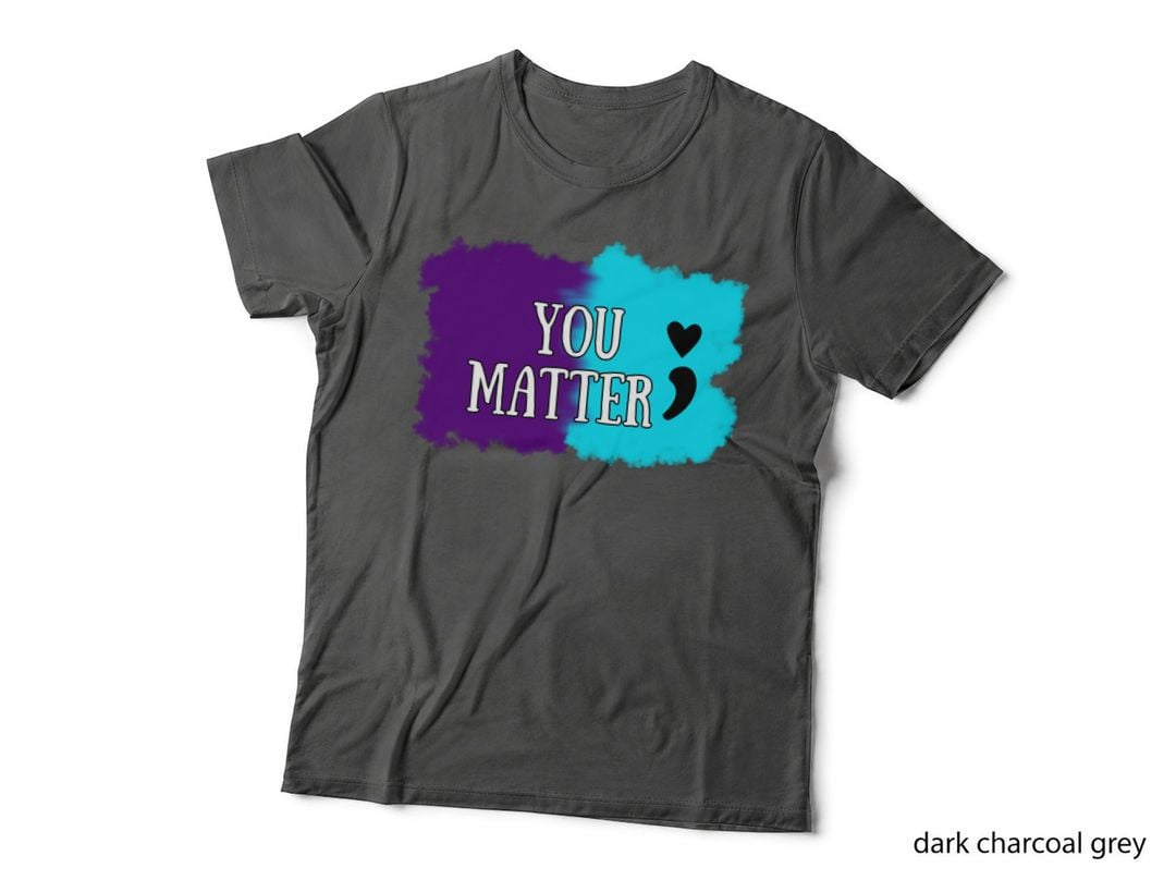 You Matter T-Shirt, Purple and Blue Paint Splatter Graphic Tee