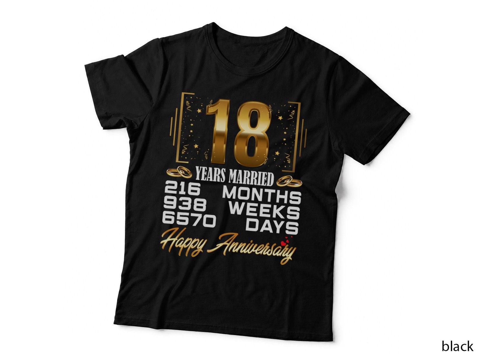 18 Years Married - Funny 18th Wedding Anniversary T-Shirt