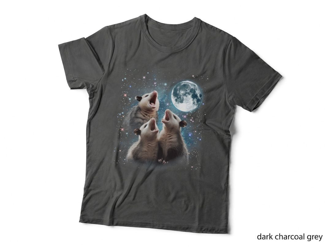 3 Opossum Moon Howling Opossum Head Funny for Men Women, Kid T-Shirt