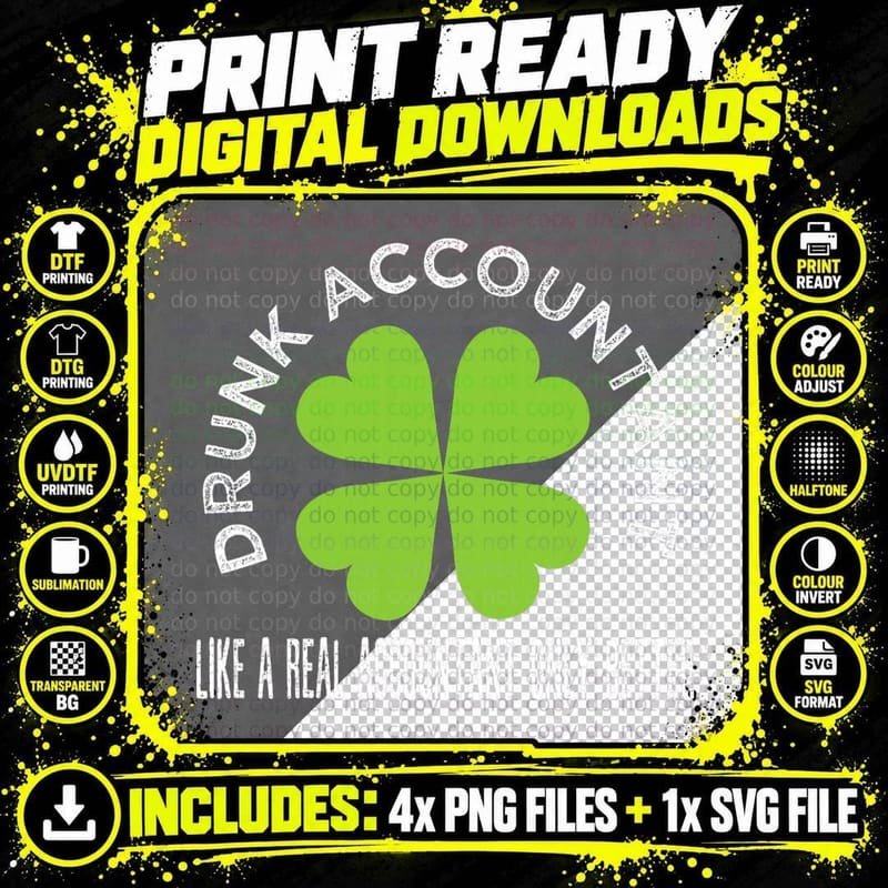 Accountant St Patricks Day Funny Accounting Major Saint Png SVG Digital Bundle