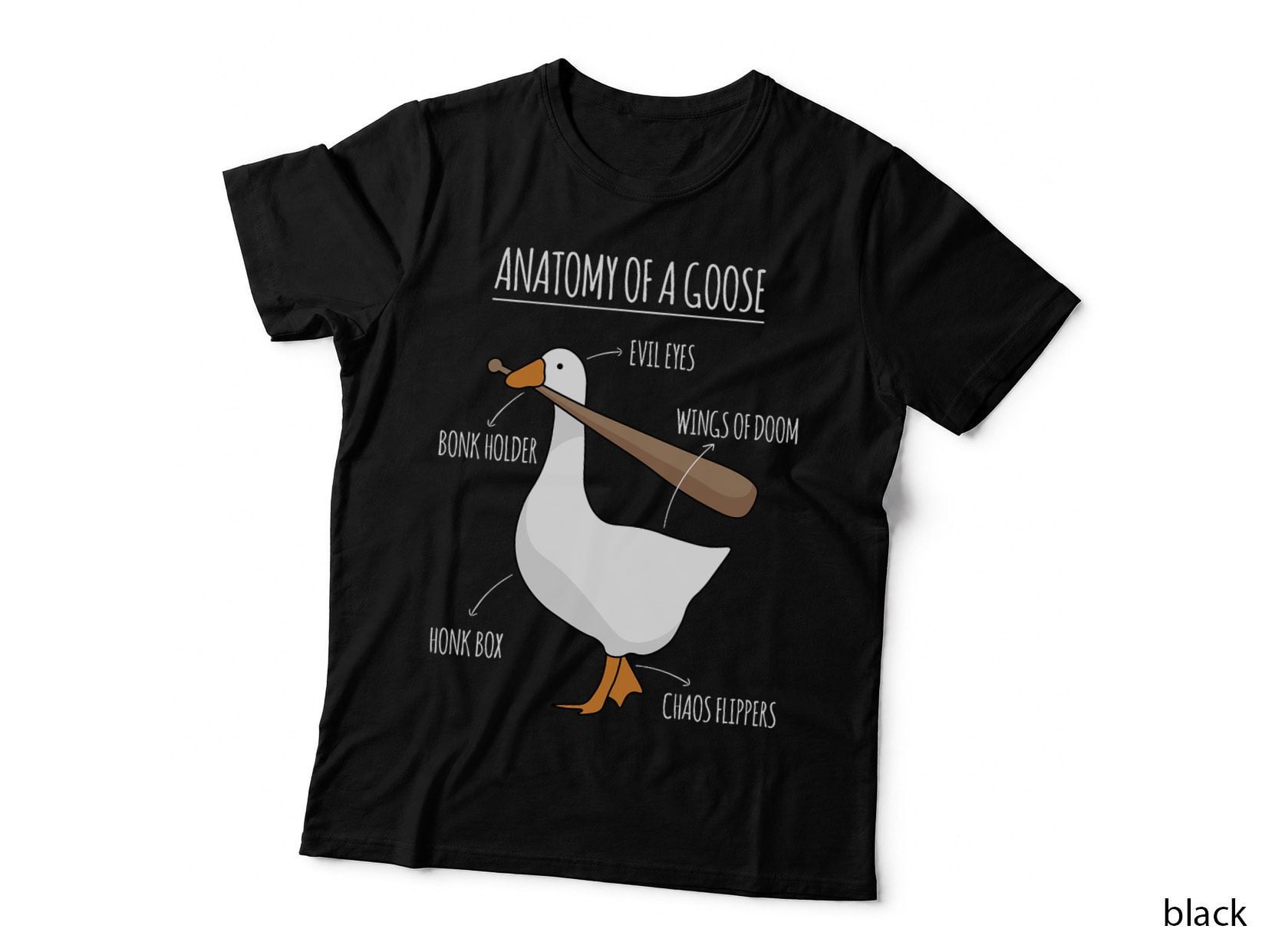 Anatomy of a Goose Meme, Funny Animal, Humor, for Women, Men's, Unisex T-Shirt