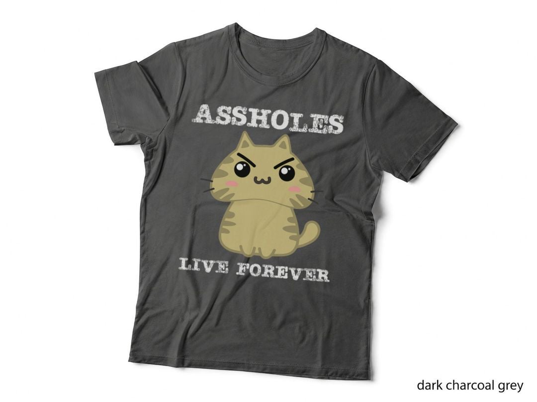 Assholes Live Forever Funny Jerk Husband Fathers Day Idea T-Shirt