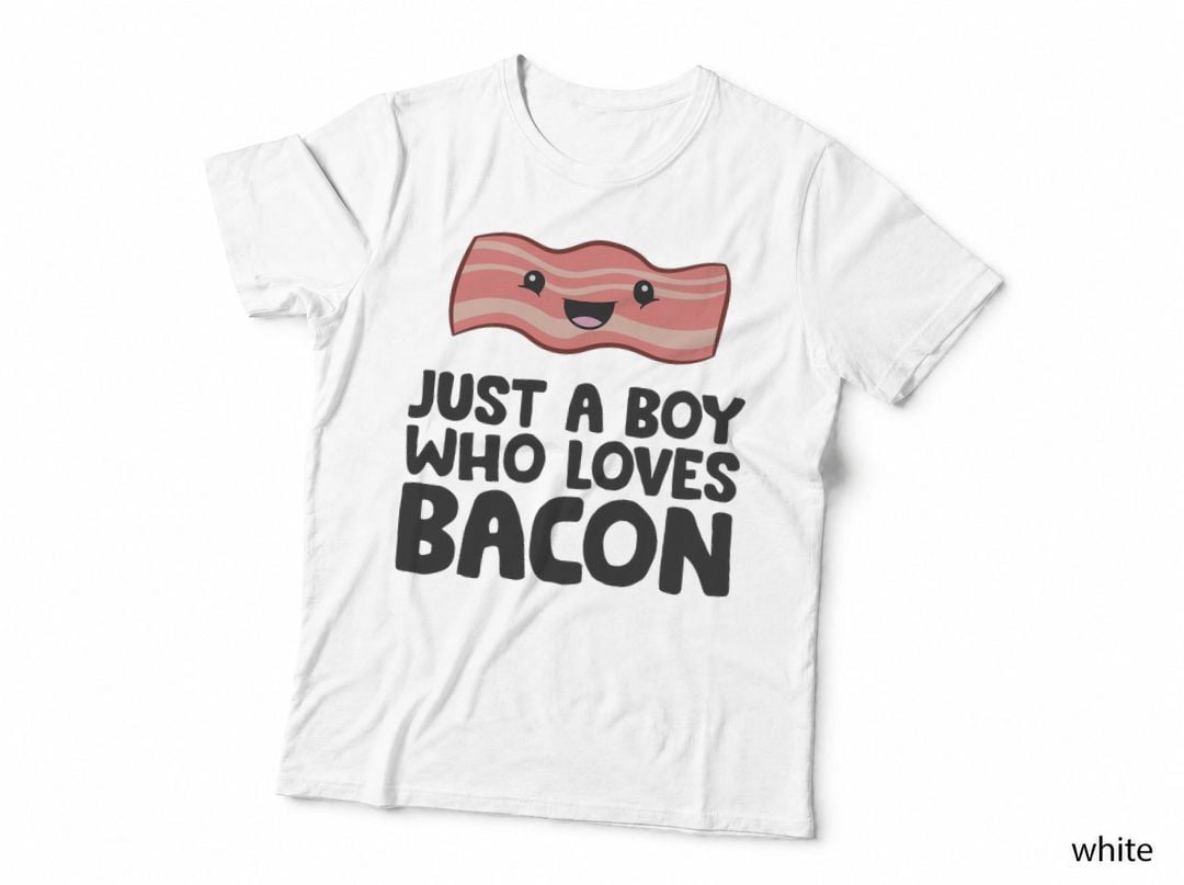 Bacon Breakfast Just a Boy Who Loves Bacon Lovers, Foodie Gift T-Shirt