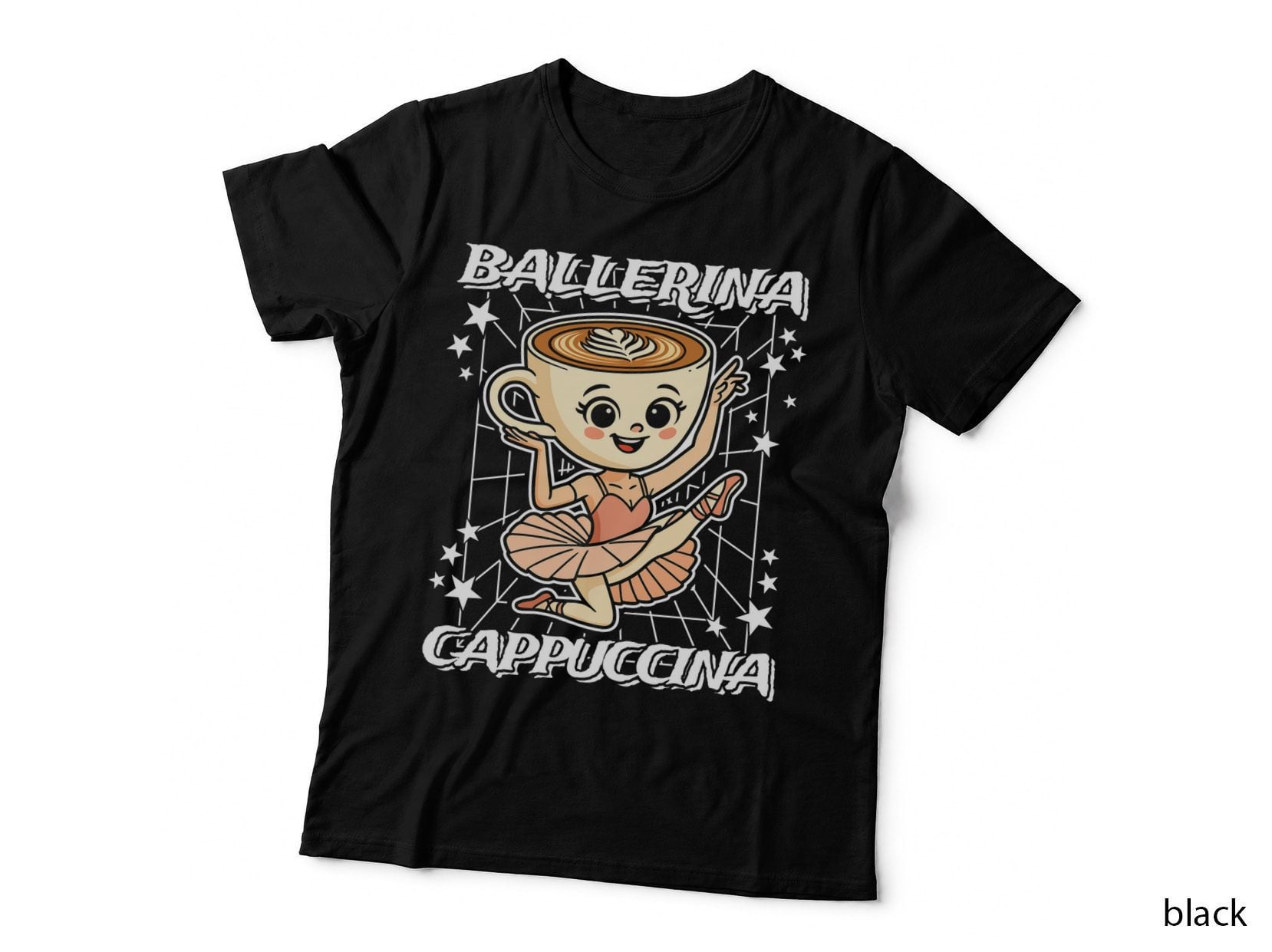 Ballerina Cappuccina Italian Brainrot T-Shirt, Cappuccino Dancer Meme Tee