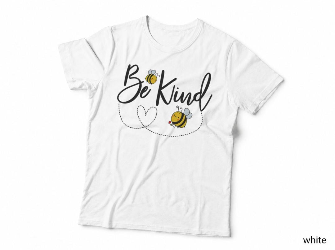 Be Kind Bees Insect Lover Funny Kindness Friendly Kids Heart T-Shirt