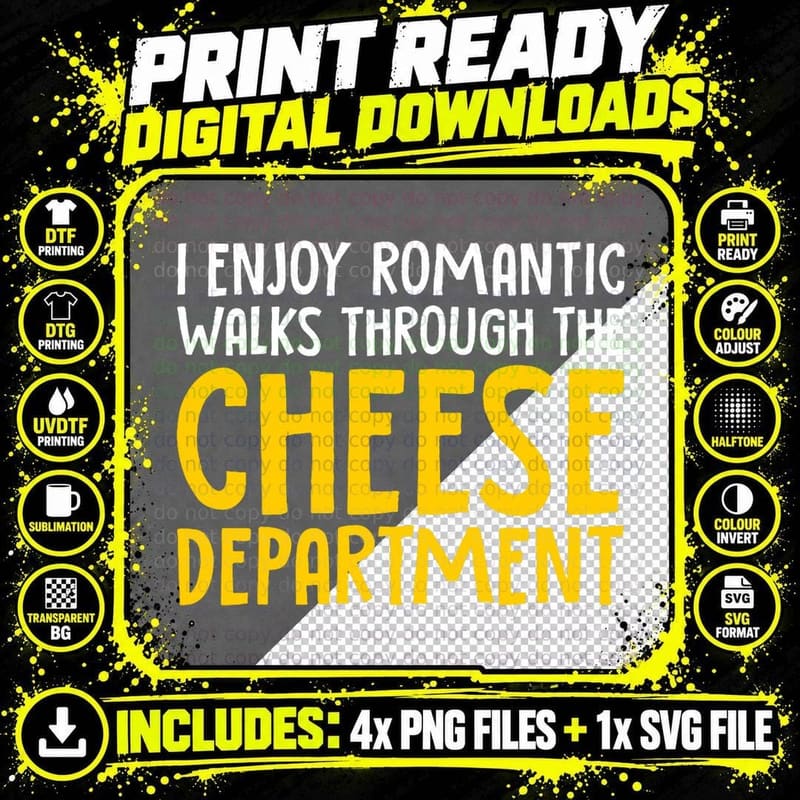 Best Cheese Art for Men Women Grilled Cheese Lover Png SVG Digital Bundle