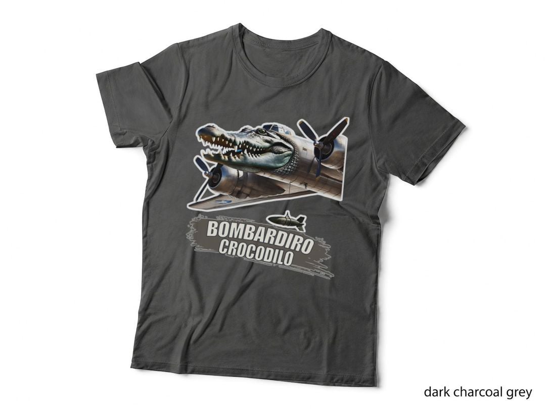 Bombardiro Crocodilo Italian Brainrot T-Shirt, Croc Warplane Meme Tee