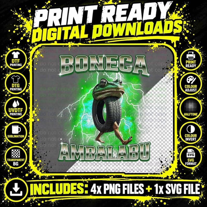 Boneca Ambalabu Brainrot Humor Meme, Funny, Nerd Culture Png SVG Digital Bundle